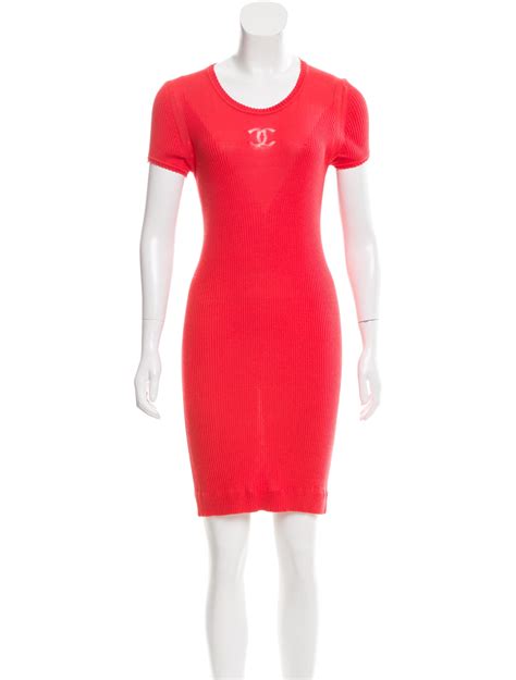 chanel orange dress|Chanel dress with logo pink.